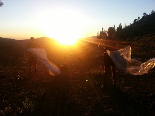 Making camp in Northern California, 2013