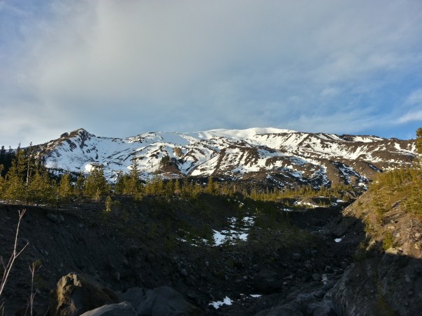 Mount Saint Helens as seen from the Worm Flows route