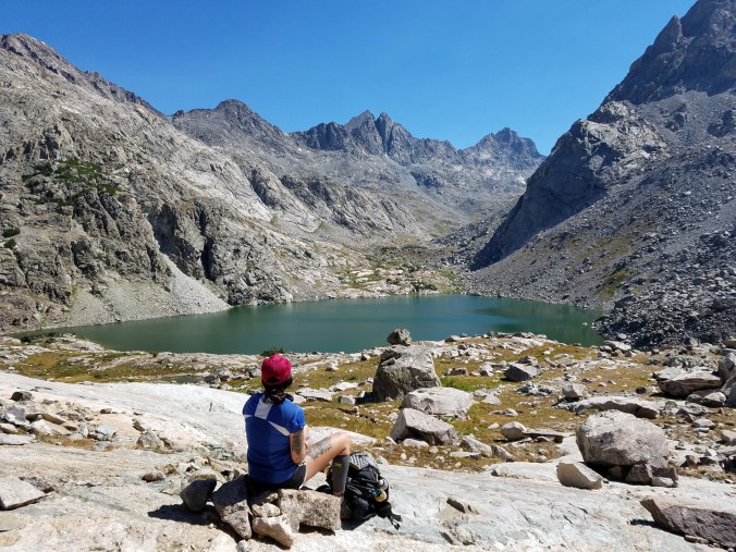 Lia en route to Knapsack Col